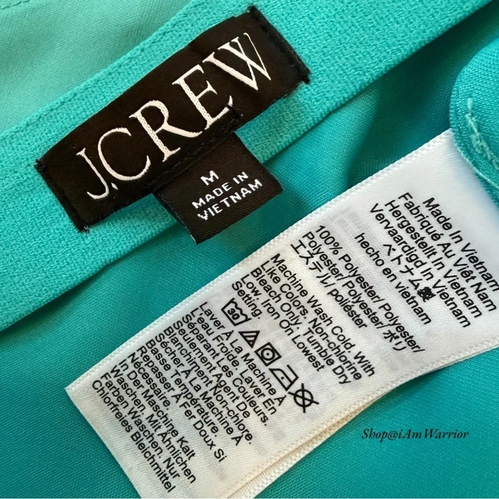 J.Crew turquoise satin pull on mini skirt *shop@iamwarrior